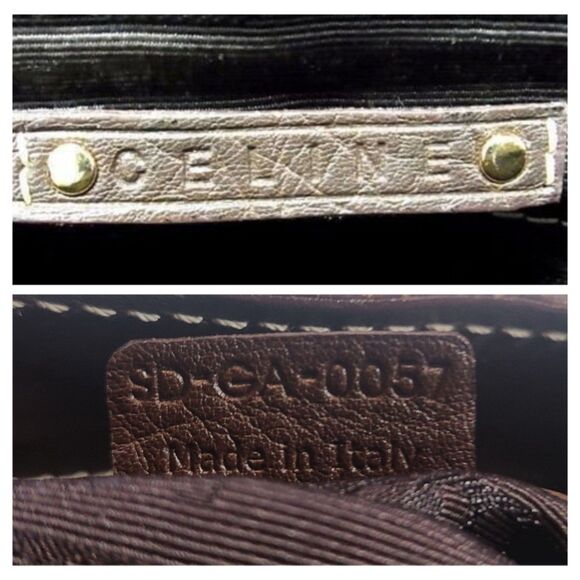 Celine Dark Brown Leather Satchel with Gold Accents - Picture 7 of 10